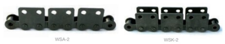 Роликовые цепи с креплениями стандарта ISO серия B (WSA-2, WSK-2)